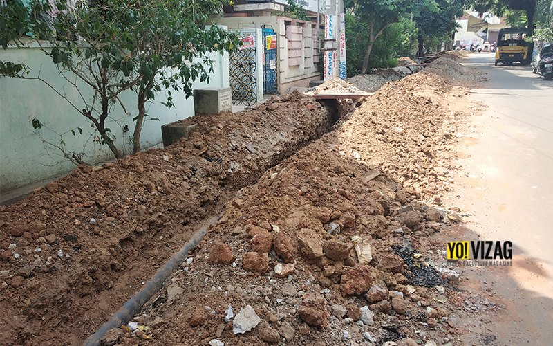 Contractors fined for poor barricading of underground cable works in Vizag