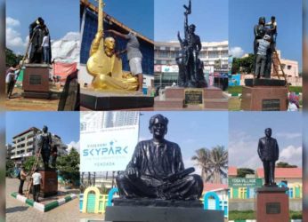 GVMC takes up the cleaning of Beach Road statues in Visakhapatnam