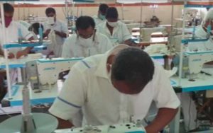 Inmates sewing at Vizag Jail