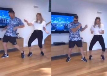 David Warner and wife Candice dance to Telugu track Mind Block