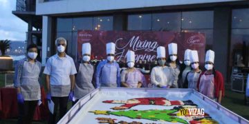 Cake mixing ceremony at Novotel Visakhapatnam