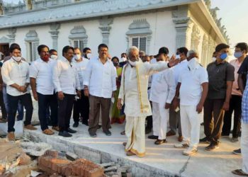 TTD Chairman inspecting works at temple in Vizag