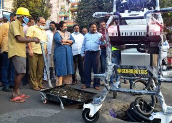 Robotic scavenger Bandicoot claws to clean choked manholes in Vizag