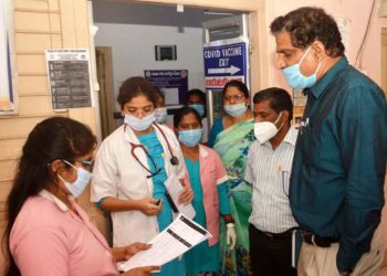 Covid-19 vaccine drive: Frontline workers in Vizag receive shots during second phase