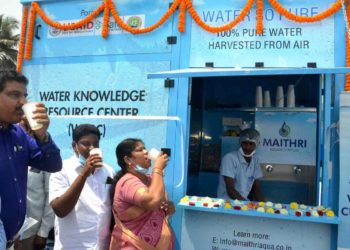 Mobile kiosk in Visakhapatnam extracts potable water from air