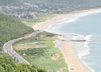 What is going on in the Bhogapuram-Bheemili beach corridor project in Vizag?