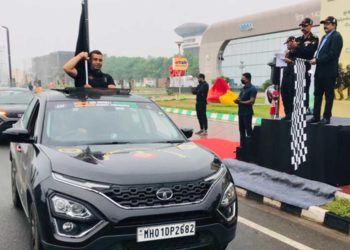 NSG Black Cat Car Rally departs from Vizag