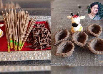 Vizag woman promotes eco-friendly Diwali with cow dung diyas