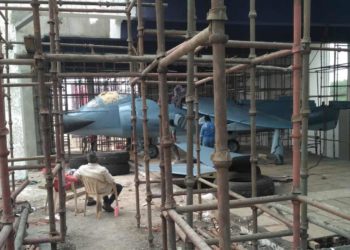 Sea Harrier shifted to its new Museum Building on RK Beach in Visakhapatnam