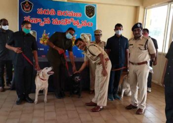 Two trackers and one explosive specialist retire from the dog squad in Visakhapatnam