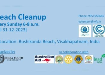 IYFS holds Beach Clean-Up programs in Vizag as part of their 100-week campaign