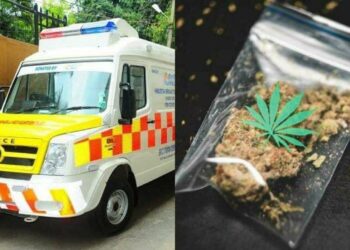 Ambulance seized in Visakhapatnam City with 100 kgs of ganja