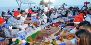 Novotel Varun Beach cake mixing events Vizag