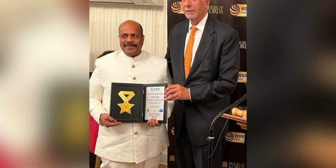 CMR Chairperson Mavuri Venkata Ramana honoured with Asian UK Businessman award