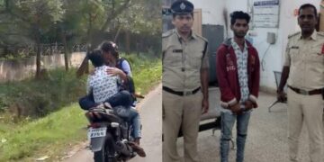 Vizag: 22YO boy and 19YO girl reprimanded for reckless bike riding, video goes viral