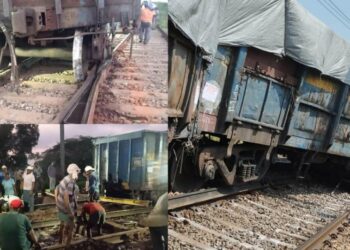 Coal-laden goods train derailed in Visakhapatnam, 5 wagons off-track