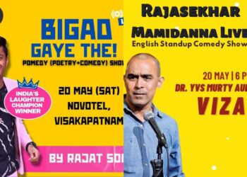 Stand-up comedy shows by Rajat Sood and Rajasekhar Mamidanna to tickle Vizag this weekend