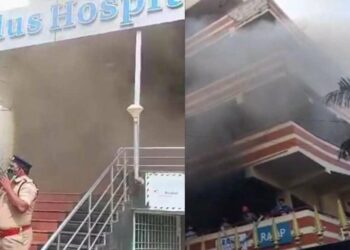 Fire breaks out in Indus Hospital at Visakhapatnam