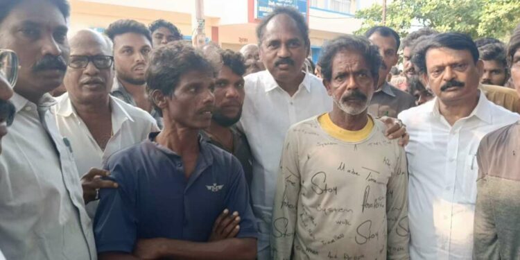 Missing fishermen rescued in Vizag on Wednesday morning