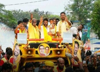 Balakrishna roadshow in Visakhapatnam a big draw