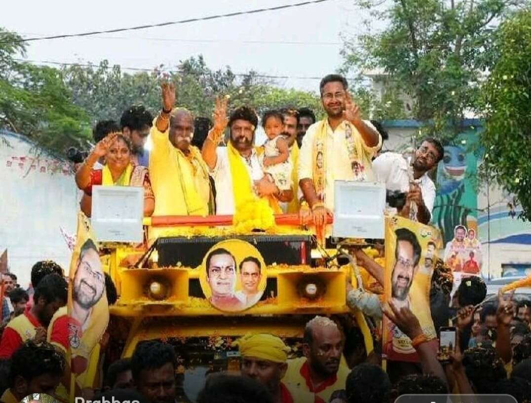 Balakrishna roadshow in Visakhapatnam a big draw