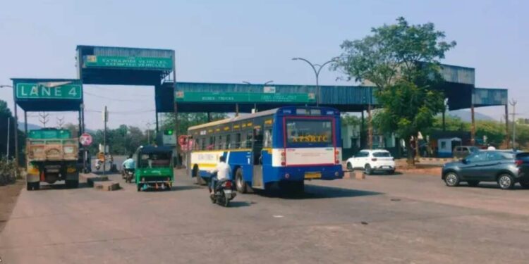 Aganampudi toll gate opens up for free traffic flow for the first time since 2019