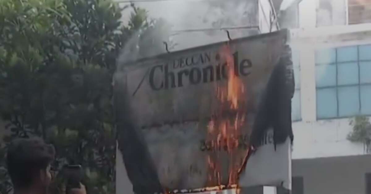 Deccan Chronicle office in Visakhapatnam attacked