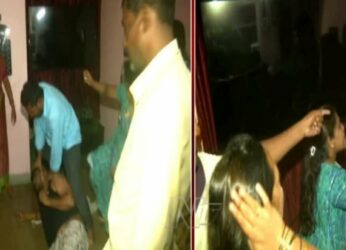 Husband caught red-handed with another woman, publicly shamed by wife