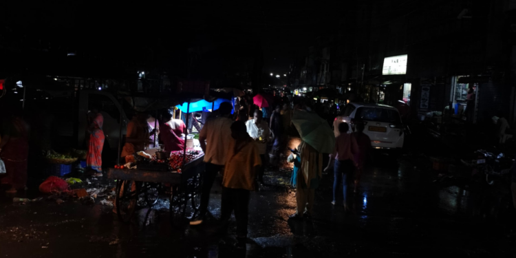 Visakhapatnam plunged into darkness as heavy rain lashes the city