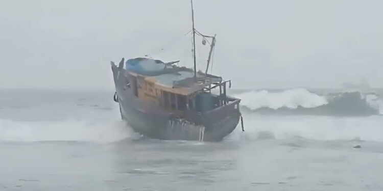 Fishing boat sank near Visakhapatnam Harbour