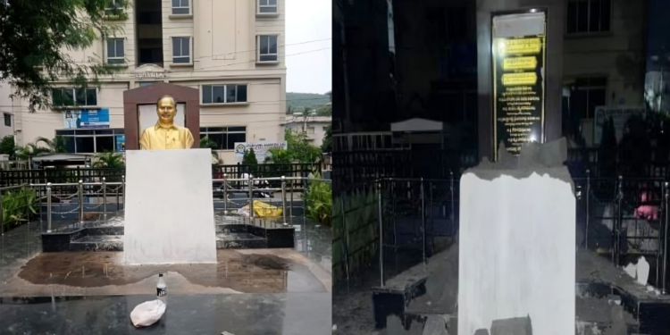 Controversy over removal of YSR statue in Akkayyapalem, Visakhapatnam