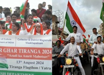 Bikers to Navy personnel hoist tricolor as ‘Har Ghar Tiranga’ campaign kicks off in Visakhapatnam