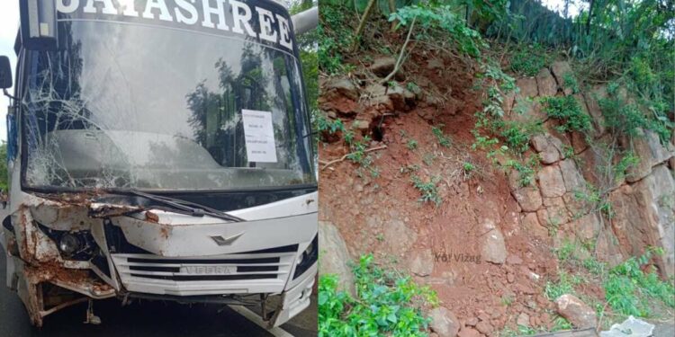 Bus accident at Kailasagiri, Visakhapatnam leaves tourists injured