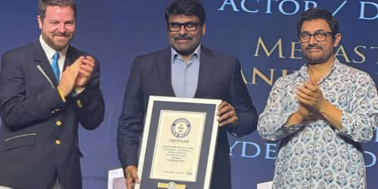 Megastar Chiranjeevi awarded by Guinness World Records