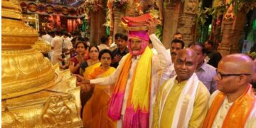 Grandeur marks Brahmotsavam at Tirumala, CM offers silk robes