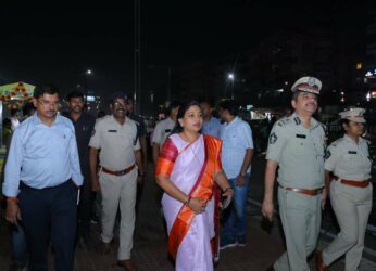 Home Minister inspects surveillance network on Vizag beach road