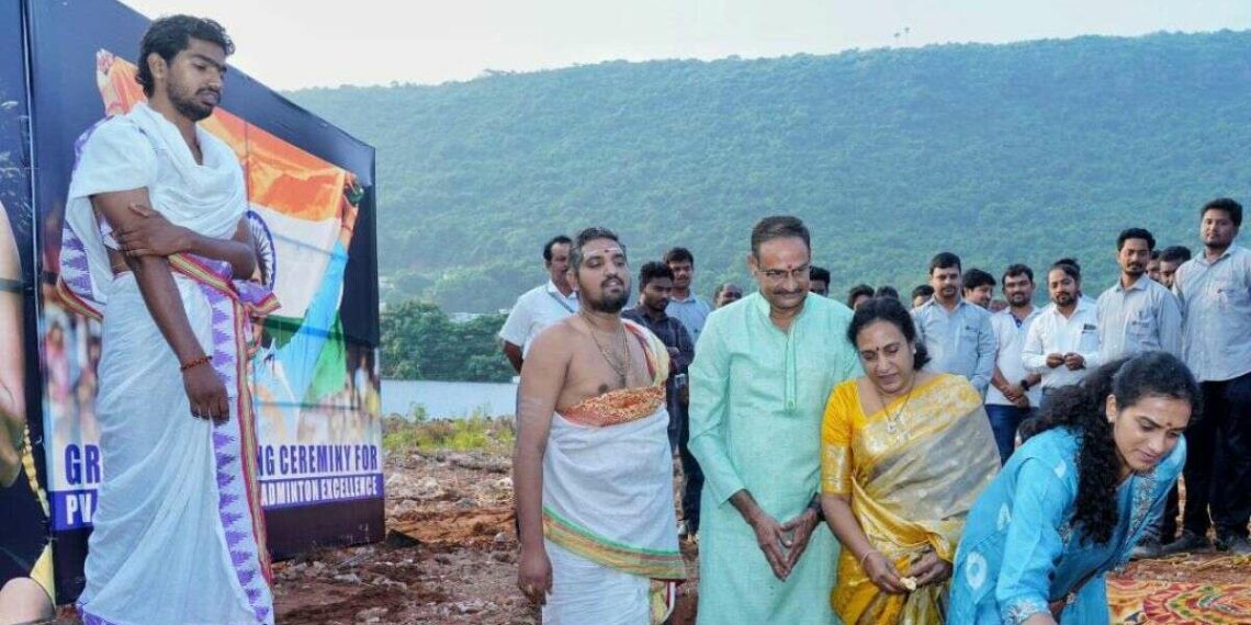 PV Sindhu lays stone for badminton Centre in Visakhapatnam