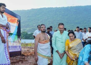 Sindhu lays stone for badminton centre in Vizag