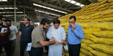 483 metric tonnes of PDS rice seized at Visakhapatnam port