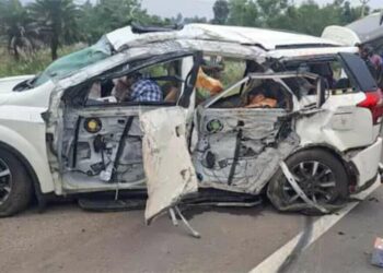 Three residents of Visakhapatnam were spot dead in road accident