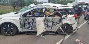 Three residents of Visakhapatnam were spot dead in road accident